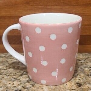 Starbucks Ceramic Pink Polka Dot Coffee Mug  13oz 2006